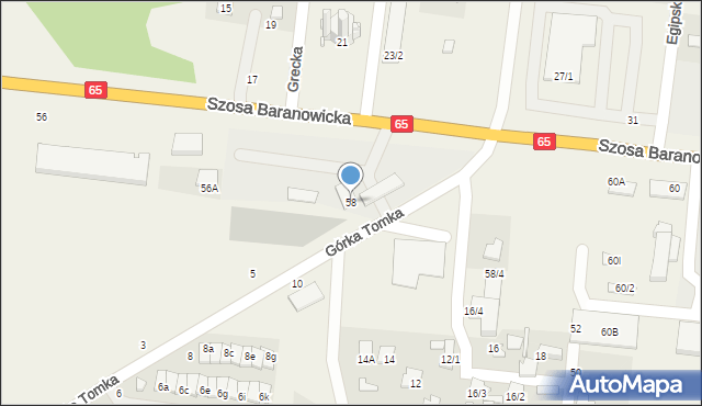 Zaścianki, Szosa Baranowicka, 58, mapa Zaścianki