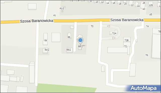Zaścianki, Szosa Baranowicka, 68/1, mapa Zaścianki
