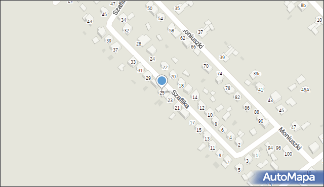 Zawadzkie, Szaflika, 25, mapa Zawadzkie