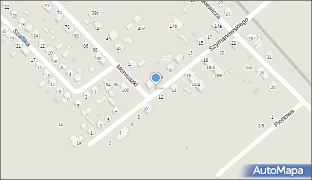 Zawadzkie, Szymanowskiego, 7a, mapa Zawadzkie