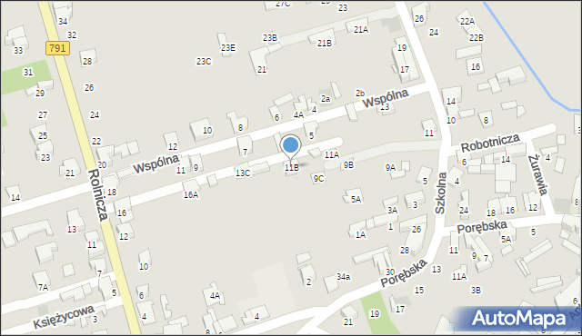 Zawiercie, Szkolna, 11B, mapa Zawiercie