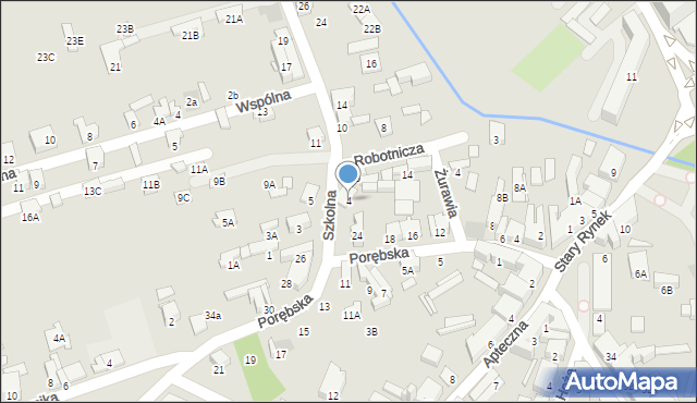 Zawiercie, Szkolna, 4, mapa Zawiercie