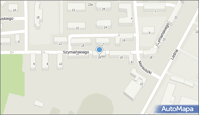 Zawiercie, Szymańskiego Franciszka, 14, mapa Zawiercie