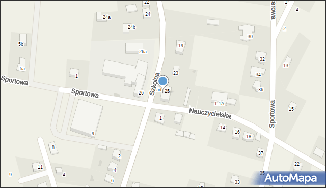 Zawonia, Szkolna, 25A-B-C-D, mapa Zawonia