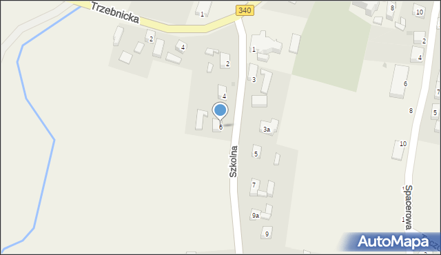 Zawonia, Szkolna, 6, mapa Zawonia