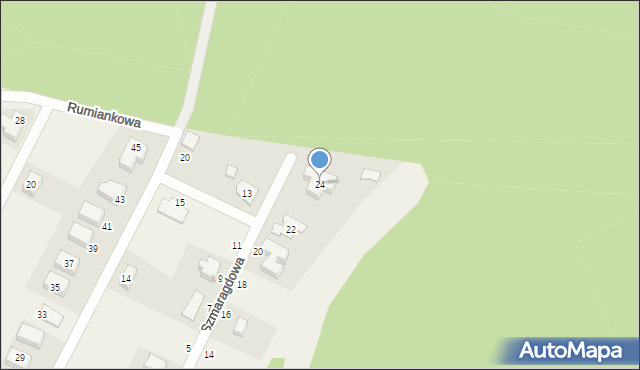 Zbrudzewo, Szmaragdowa, 24, mapa Zbrudzewo