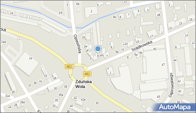 Zduńska Wola, Szadkowska, 3, mapa Zduńska Wola