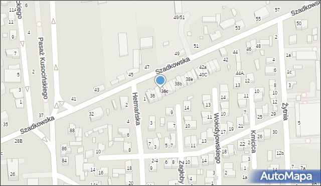 Zduńska Wola, Szadkowska, 36b, mapa Zduńska Wola