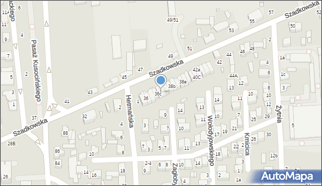 Zduńska Wola, Szadkowska, 36d, mapa Zduńska Wola