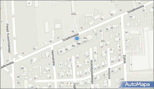 Zduńska Wola, Szadkowska, 38d, mapa Zduńska Wola