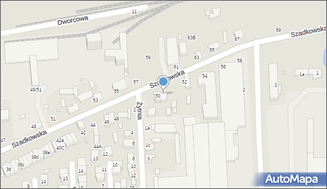 Zduńska Wola, Szadkowska, 50A, mapa Zduńska Wola