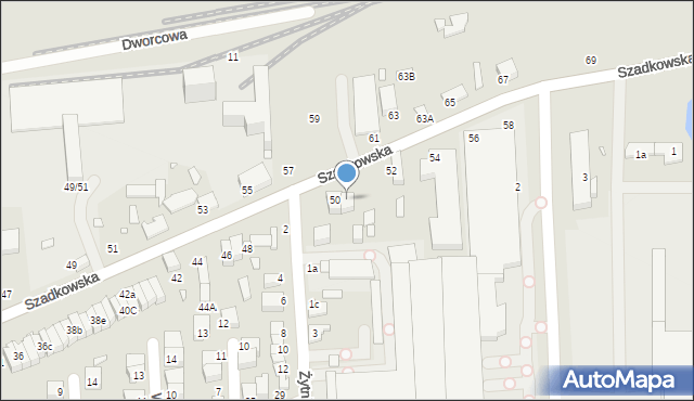 Zduńska Wola, Szadkowska, 50b, mapa Zduńska Wola
