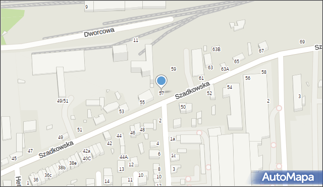 Zduńska Wola, Szadkowska, 57, mapa Zduńska Wola