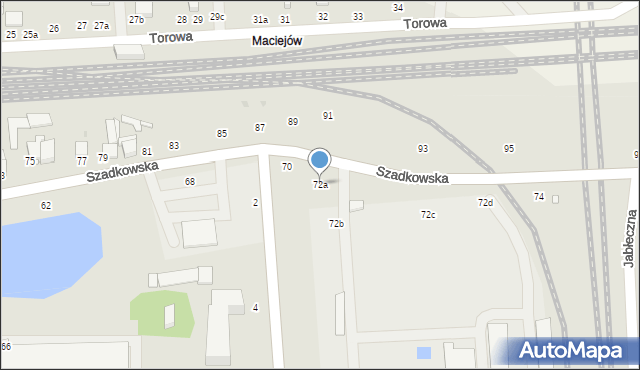 Zduńska Wola, Szadkowska, 72a, mapa Zduńska Wola