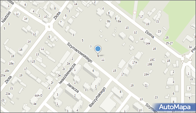 Zduńska Wola, Szymanowskiego Karola, 9, mapa Zduńska Wola