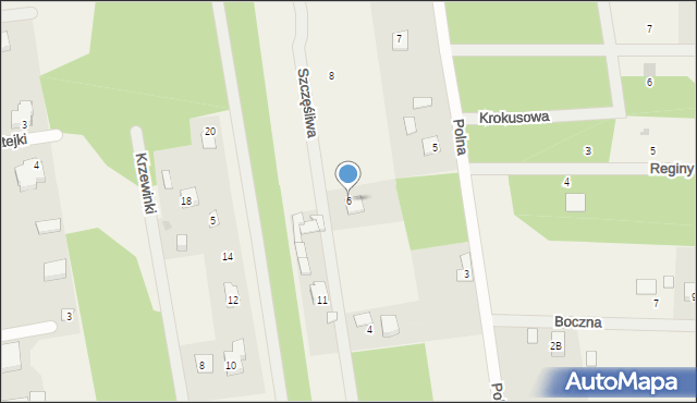 Żelechów, Szczęśliwa, 6, mapa Żelechów