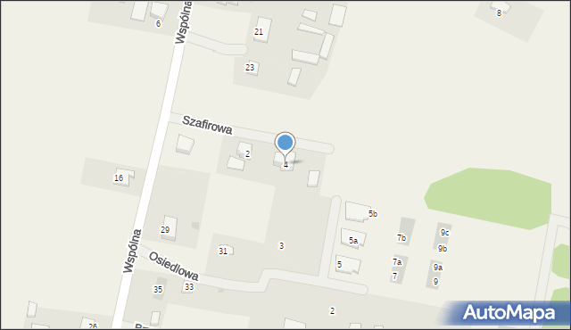 Żelków, Szafirowa, 4, mapa Żelków