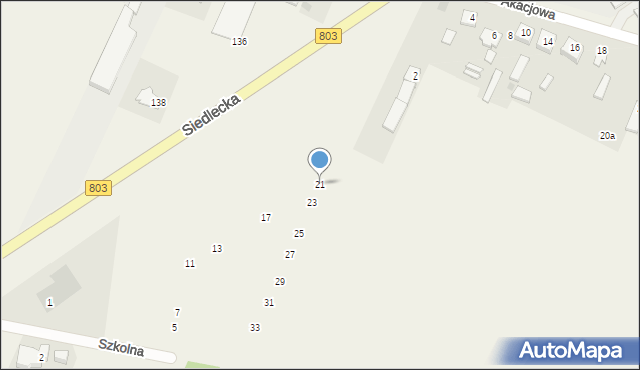 Żelków-Kolonia, Szkolna, 21, mapa Żelków-Kolonia
