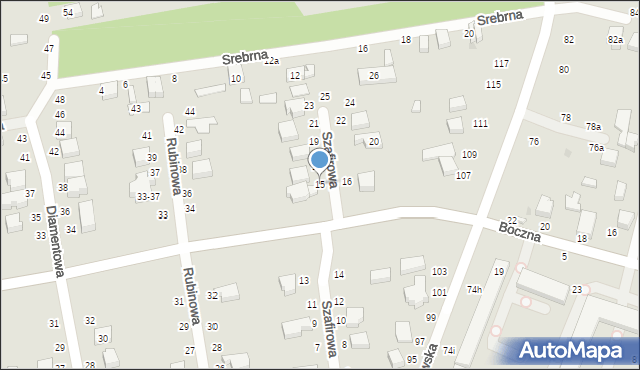 Zgierz, Szafirowa, 15, mapa Zgierz