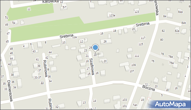 Zgierz, Szafirowa, 22, mapa Zgierz