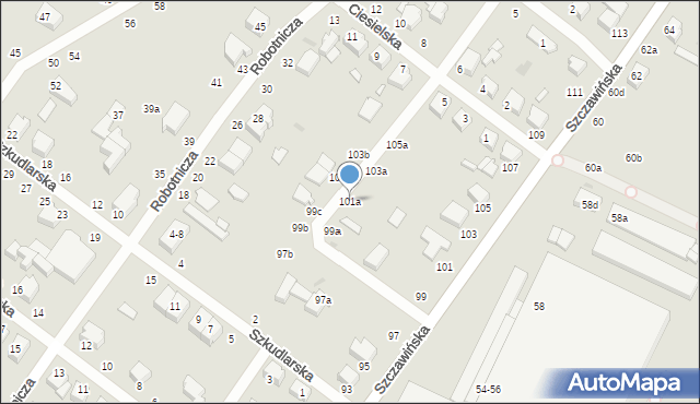 Zgierz, Szczawińska, 101a, mapa Zgierz