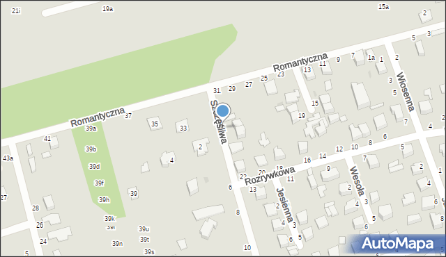 Zgierz, Szczęśliwa, 1, mapa Zgierz