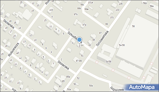 Zgierz, Szkudlarska, 1, mapa Zgierz