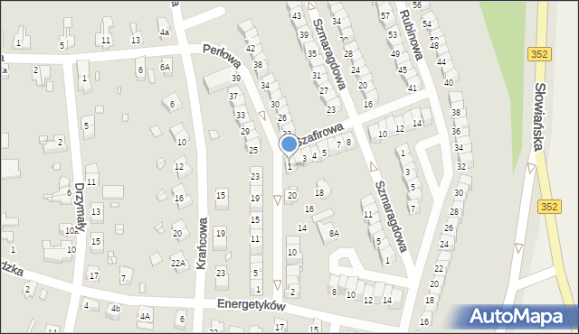 Zgorzelec, Szafirowa, 1, mapa Zgorzelec