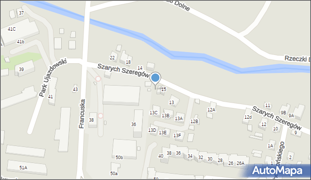 Zgorzelec, Szarych Szeregów, 15A, mapa Zgorzelec