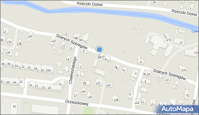 Zgorzelec, Szarych Szeregów, 8A, mapa Zgorzelec