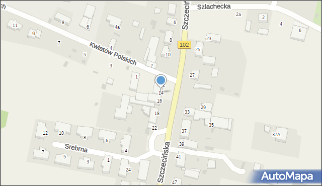 Zieleniewo, Szczecińska, 14, mapa Zieleniewo