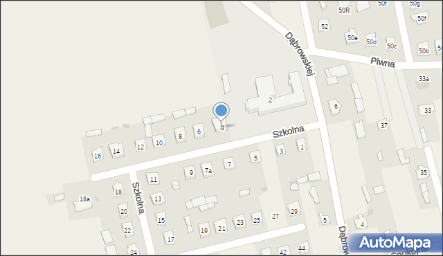 Zielona, Szkolna, 4, mapa Zielona