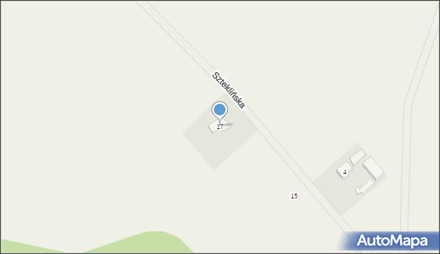 Zielona Góra, Szteklińska, 17, mapa Zielona Góra