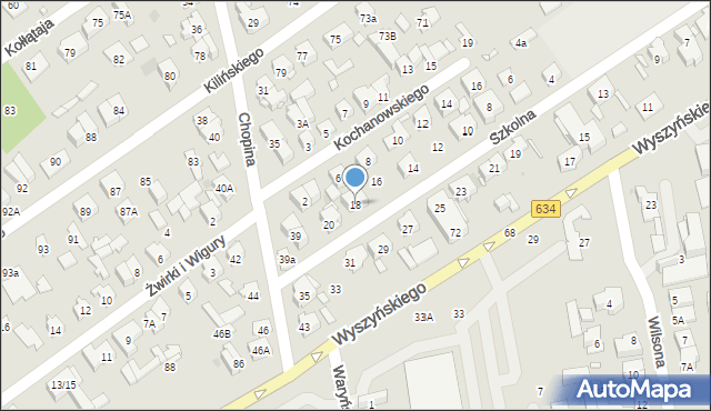 Zielonka, Szkolna, 18, mapa Zielonka