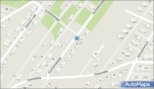 Zielonka, Szymańskiego-Kuli Leona, 10, mapa Zielonka