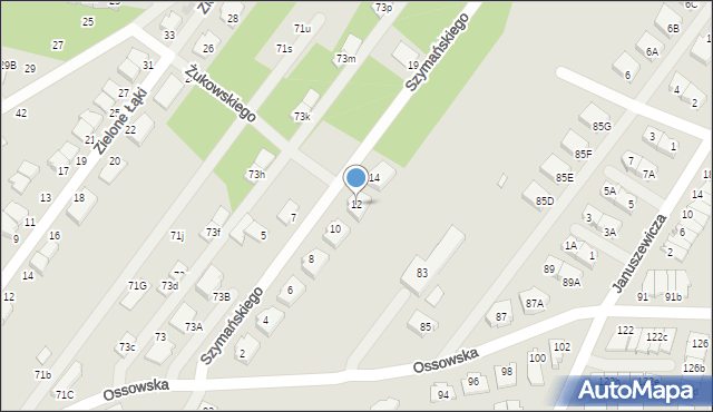 Zielonka, Szymańskiego-Kuli Leona, 12, mapa Zielonka