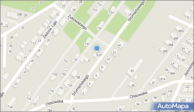 Zielonka, Szymańskiego-Kuli Leona, 7, mapa Zielonka