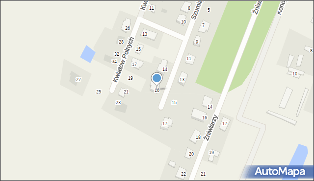 Zielonka, Szumiących Traw, 16, mapa Zielonka
