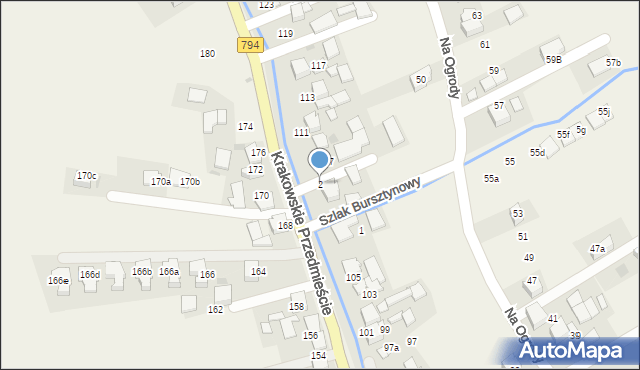 Zielonki, Szlak Bursztynowy, 2, mapa Zielonki