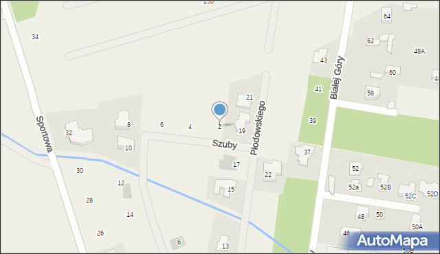 Zielonki-Wieś, Szuby Stanisława, 2, mapa Zielonki-Wieś