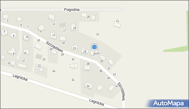 Ziemnice, Szczęśliwa, 27, mapa Ziemnice