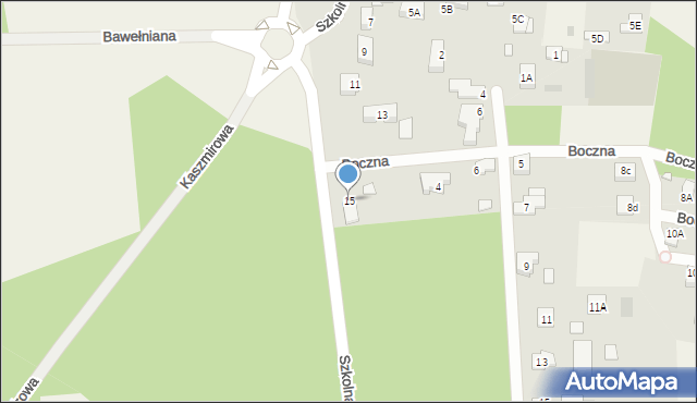 Żółwin, Szkolna, 15, mapa Żółwin