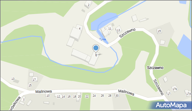 Żórawie, Szczawno, 6, mapa Żórawie