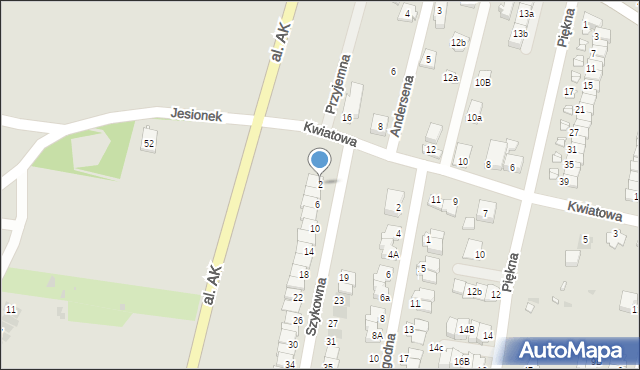 Żory, Szykowna, 2, mapa Żor