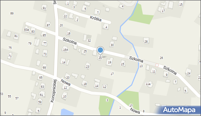 Zręcin, Szkolna, 21, mapa Zręcin