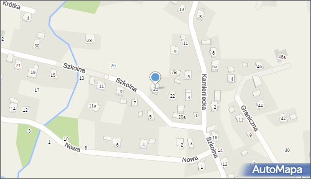 Zręcin, Szkolna, 24, mapa Zręcin