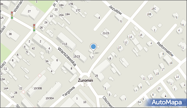 Żuromin, Szpitalna, 9, mapa Żuromin