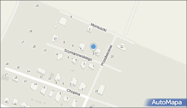 Żuromin, Szymanowskiego Karola, 2, mapa Żuromin