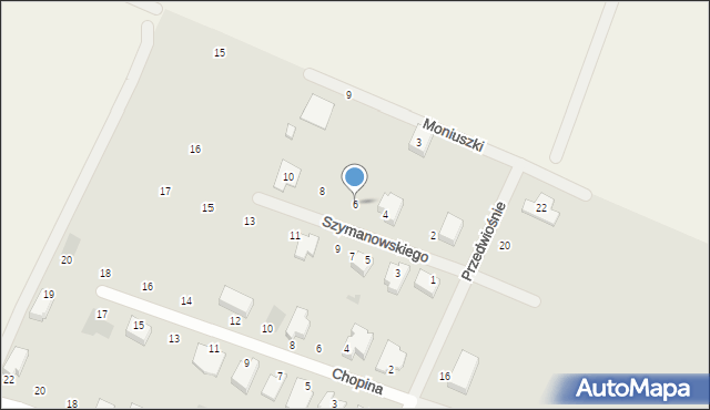 Żuromin, Szymanowskiego Karola, 6, mapa Żuromin