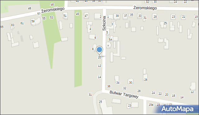 Zwoleń, Szkolna, 10, mapa Zwoleń